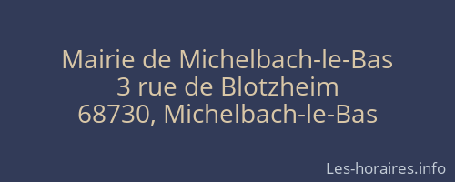 Mairie de Michelbach-le-Bas