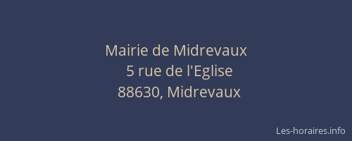 Mairie de Midrevaux