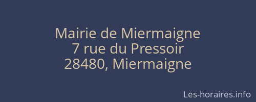 Mairie de Miermaigne