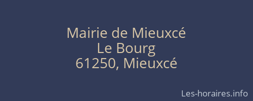 Mairie de Mieuxcé
