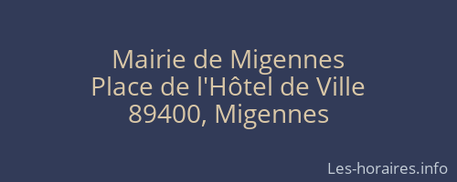 Mairie de Migennes