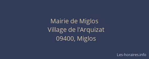 Mairie de Miglos