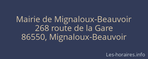Mairie de Mignaloux-Beauvoir