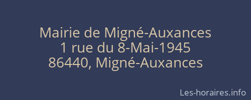 Mairie de Migné-Auxances