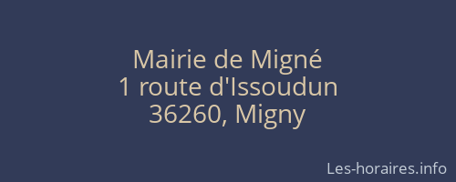 Mairie de Migné