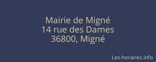 Mairie de Migné