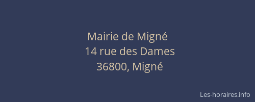 Mairie de Mign&eacute;