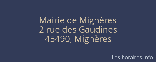 Mairie de Mignères