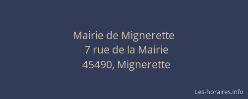 Mairie de Mignerette