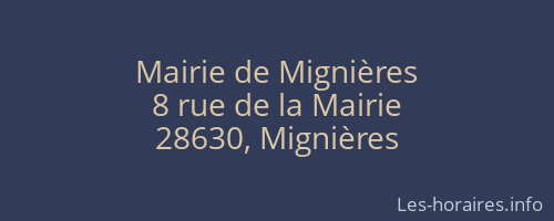 Mairie de Mignières