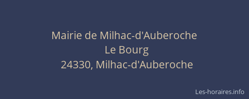 Mairie de Milhac-d'Auberoche