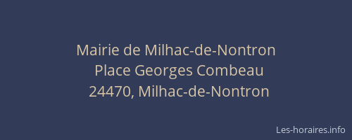 Mairie de Milhac-de-Nontron