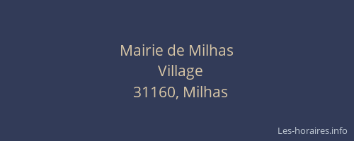 Mairie de Milhas