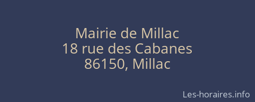 Mairie de Millac