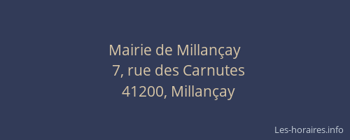 Mairie de Millançay