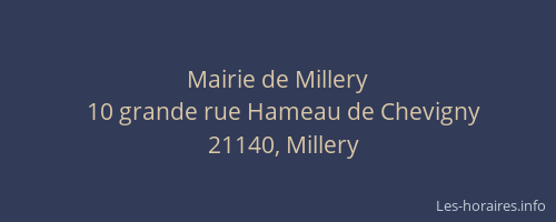 Mairie de Millery
