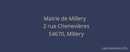 Mairie de Millery