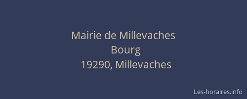 Mairie de Millevaches