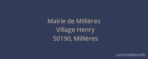 Mairie de Millières