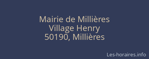 Mairie de Millières