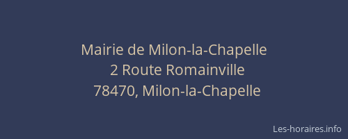 Mairie de Milon-la-Chapelle