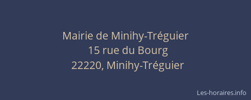 Mairie de Minihy-Tr&eacute;guier