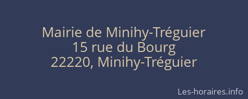 Mairie de Minihy-Tréguier