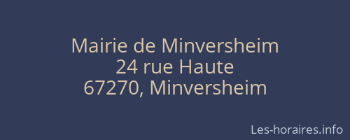Mairie de Minversheim
