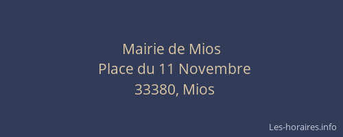 Mairie de Mios