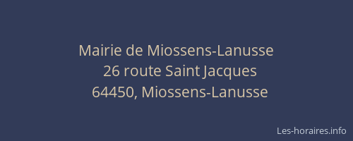 Mairie de Miossens-Lanusse