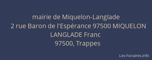 mairie de Miquelon-Langlade