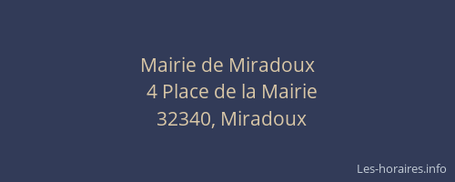 Mairie de Miradoux