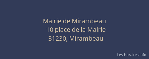 Mairie de Mirambeau
