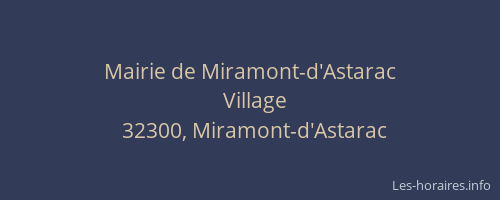 Mairie de Miramont-d'Astarac