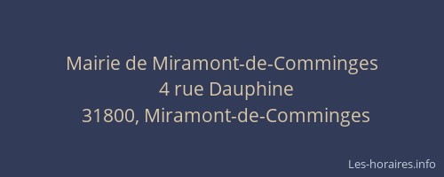 Mairie de Miramont-de-Comminges