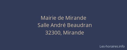 Mairie de Mirande