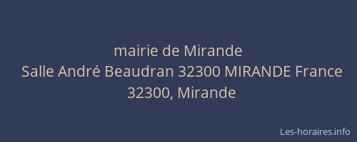 mairie de Mirande