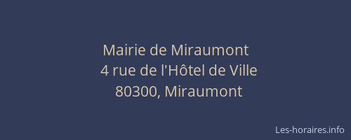 Mairie de Miraumont