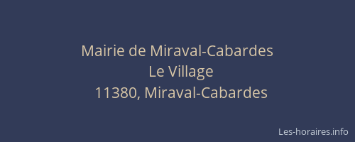 Mairie de Miraval-Cabardes