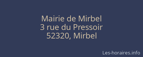 Mairie de Mirbel