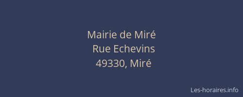 Mairie de Miré