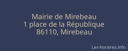 Mairie de Mirebeau