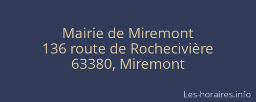 Mairie de Miremont