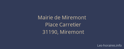Mairie de Miremont