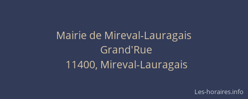Mairie de Mireval-Lauragais