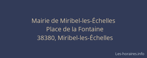 Mairie de Miribel-les-&Eacute;chelles