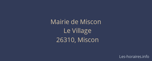 Mairie de Miscon