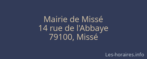 Mairie de Missé
