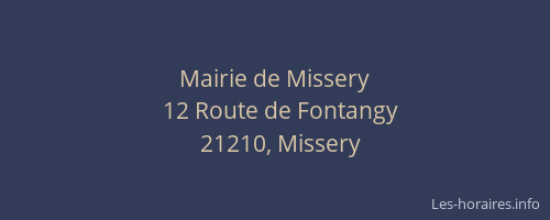 Mairie de Missery