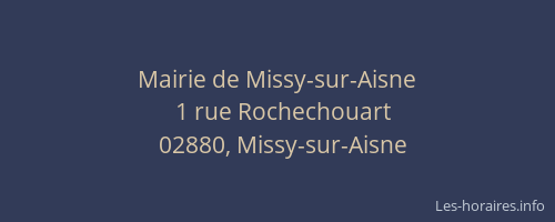 Mairie de Missy-sur-Aisne